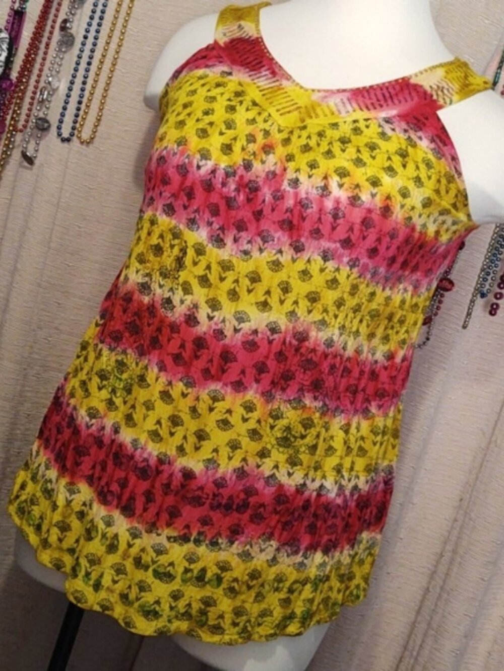 Charlie Paige Crinkled Swing Tank One Size